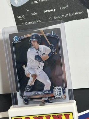 2025 Bowman Chrome Kevin Mcgonigle #bcp-79 Base 1st Bowman Detroit Tigers - Image 1 of 2