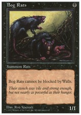Magic the Gathering MTG Bog Rats (146) Fifth Edition   LP