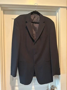 Hugo Boss for Macys Navy Blazer Sports Coat  42L 100% Virgin Wool Lined - Picture 1 of 6