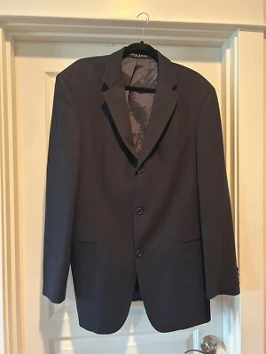 Hugo Boss for Macys Navy Blazer Sports Coat  42L 100% Virgin Wool Lined - Image 1 of 4
