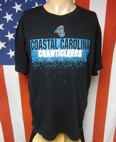 COASTAL CAROLINA UNIVERSITY lrg T shirt CCU tee Chanticleers mascot Chauncey Cover