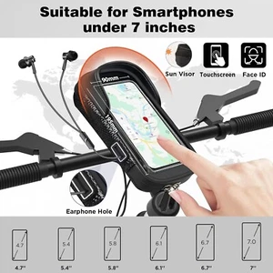 Support Téléphone Vélo Étanche, Sacoche Guidon Cadre, Pour VTT Trottinette Moto - Afbeelding 1 van 3