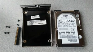 Dell CN-0K1664 Hard Disk Caddy & Used IBM Travelstar 30GB Laptop IDE HD Drive - Picture 1 of 9