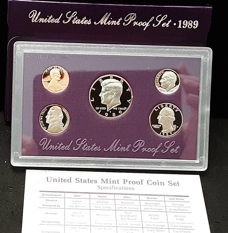 1989 U.S. PROOF SET - ORIGINAL BOX Cover