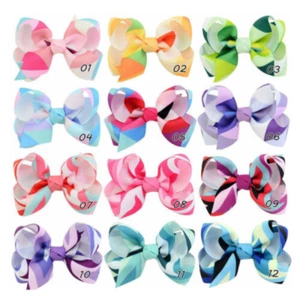 12 Colors Girls DIY Ribbon Bow Clip Hairpin Hair Bow Hair Clip Headwear Gifts US - Picture 1 of 19