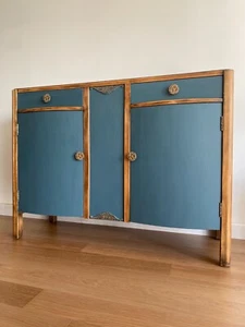 Vintage Sideboard with Unique Character / Blue Painted Sideboard / Blue Dresser - Picture 1 of 13
