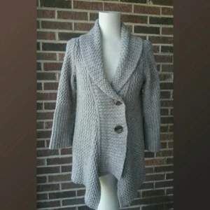 J.Jill Alpaca Blend Oatmeal Cardigan Sweater - Picture 1 of 6