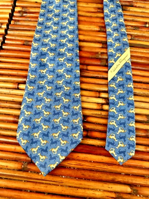 Salvatore Ferragamo Corbata Caballo Rampante en Azul 57.5" x 3.75" Foto 1 de 4