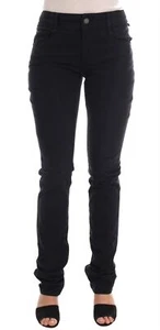 John Galliano Women Black Jeans Pants Cotton Slim Fit Regular Casual Trousers - Picture 1 of 9