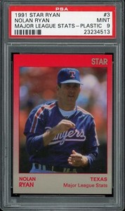 1991 Star Ryan Baseball #3 Nolan Ryan Major League Stats Plastic PSA 9