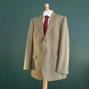 Blazer Brook Taverner Ventana Para Hombre 42L Tweed Lana Cuadros Traje Chaqueta - Imagen 1 de 15