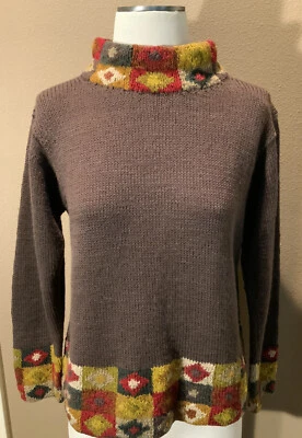 Suéter Vintage Lana Marrón Hecho a Mano en Chile Talla M/L Foto 1 de 4