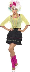 80s Pop-Tussi costume with top dress and headband, medium - Picture 1 of 3