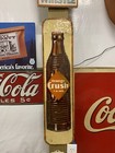 RARE RARE Vertical Orange Crush Brown/Amber Bottle Sign COLA SODA GAS OIL