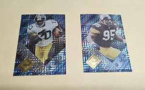 1996 Collector's Edge Advantage Foil Prizm  Steelers Kordell Stewart Greg Lloyd - Picture 1 of 2