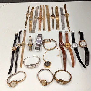 Lotto Lavoro 25x Orologi Meccanici Donna Vintage Carica Manuale/Auto NON TESTATI 606g - Foto 1 di 6