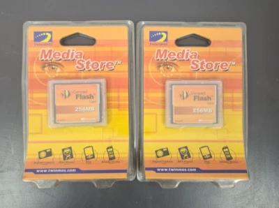 LOT OF 2 PCS TwinMOS 256 MB CompactFlash Card FCF256S - Image 1 of 3