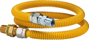 NUOVO Connettore Gas Rivestito Smart Choice 4' Lungo 5/8" Lavanderia/Cottura - Giallo - Foto 1 di 5