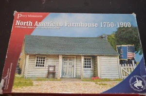 Old West North American Farmhouse 1750-1900 1:56 Model Kit Perry Miniatures - Picture 1 of 3