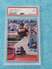 PSA MINT 9  1998 Leaf Rookies & Stars True Blue  #34 Derek Jeter 1 of 500