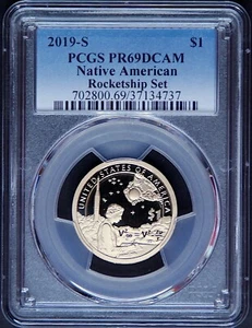 2019-S $1 Sacagawea Dollar Rocketship Set PCGS PF 69 DCAM Mary Golda Ross - Picture 1 of 2