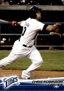 2013 Norfolk Tides Choice #29 Chris Robinson London Ontario Canada Baseball Card