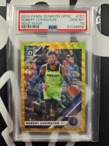 2019-20 Panini Optic Robert Covington #121 Gold Wave Prizm PSA 10 TIMBERWOLVES - Picture 1 of 2