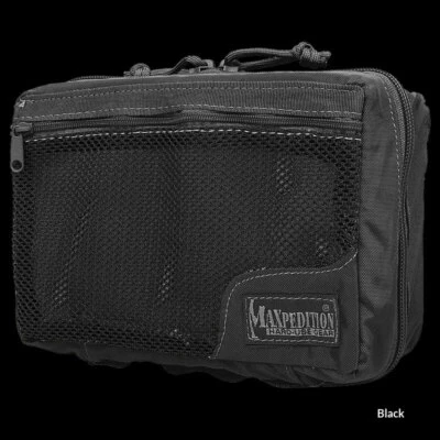Bolsa de primeros auxilios individual Maxpedition malla interna transparente tela de nailon negra Foto 1 de 2