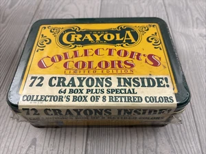SEALED 1991 Crayola Collector's Limited Edition Tin retired colors umber lemon - Picture 1 of 11