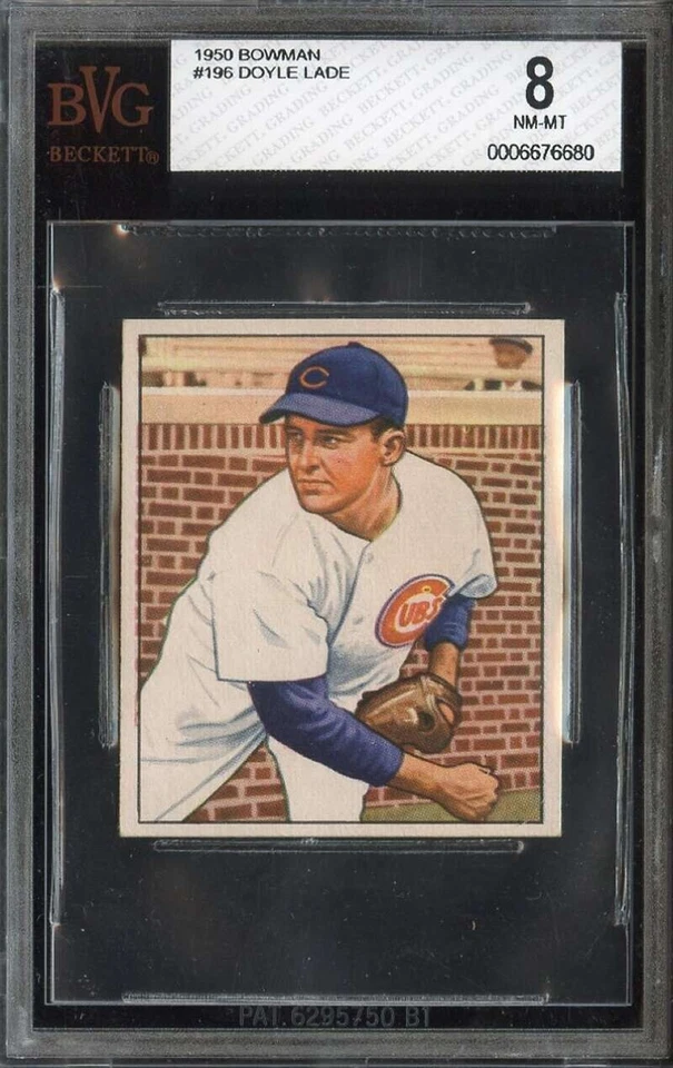 1950 Bowman Doyle Lade #196 BVG 8 NM-MT - Image 1 of 2
