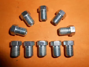 Raccordi tubo freno imperiale 10 x 3/8"" UNF 24Tpi spalla corta unioni tubo 3/16 - Foto 1 di 2