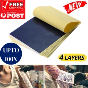 100X Tattoo Stencil Transfer Paper Spirit Thermal Carbon Tracing Copier Supplies - Picture 1 of 22