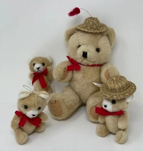 Stuffed Teddy Bears - 1 medium and 3 small - Picture 1 of 6