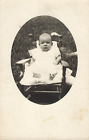 Postcard Baby Portrait at 3 Months Old Oval Frame RPPC Circa 1910