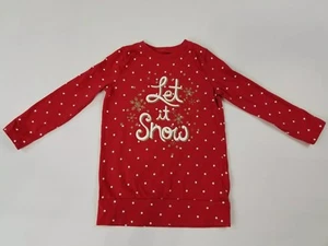 Jumping Beans 3T Holiday 'Let it Snow' Red pokadot long sleeve shirt CUTE! - Picture 1 of 2