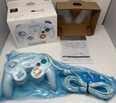 【NUOVO】Nintendo GameCube Controller Originale Bianco Raro Retro GC Manuale... - Immagine 1 di 4