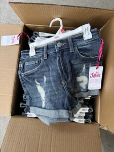 Reseller bundle Justice Denim Mini Mom Short Soft Stretch Sz 10 New - 24 Pair - Picture 1 of 4