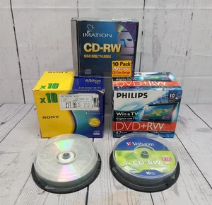 CD/DVD CD-R vierges disques vierges inscriptibles et réinscriptibles données musique vidéo - Photo 1/7