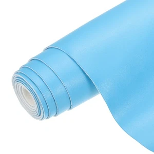 PU Faux Leather Fabric 1 Yards Synthetic Leather Material, Blue - Picture 1 of 6