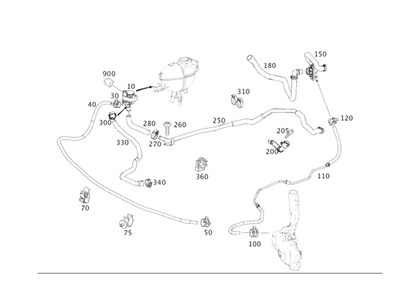 Línea de manguera original Mercedes-Benz 212-830-29-00 Foto 1 de 2