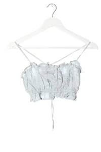 H&M Top recortado Mujeres Top Talla EU 36 gris claro look casual - Imagen 1 de 5