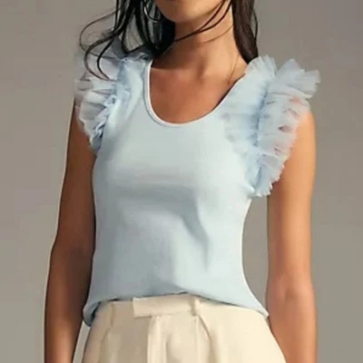 NEW - DOLAN Tulle Sleeve Tank Top, Size Large — 第 1/4 张图片