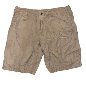 Vintage Polo Ralph Lauren Baggy Cargo Shorts Beige Skater 10” Inseam Size 36 - Picture 1 of 6