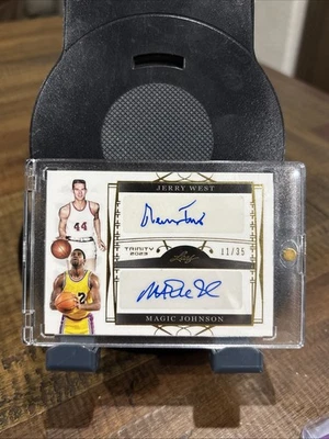 Leaf Trinity Jerry West Magic Johnson 2023 doble automático/35 DA-17 Foto 1 de 2