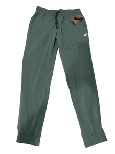 $45 Asics Men's Woven Core Joggers - ASTMPA3336 - Green - Small - New With Tag - Picture 1 of 8