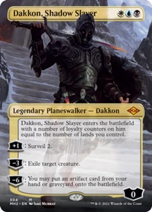 [1x] Dakkon, Shadow Slayer - Foil - Borderless Near Mint, English Modern Horizon - Picture 1 of 1