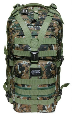 Mochila digital mediana de transporte verde marrón bolsa táctica de caza MOLLE Foto 1 de 4