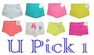 Girls Summer Shorts Carters Knit Solid Children Short Pants Kids Pockets Pull On - Picture 1 of 7