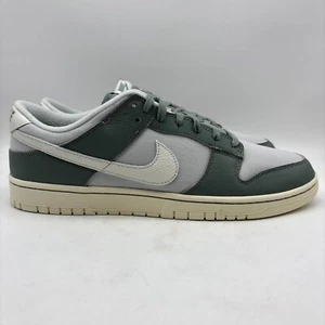 Nike Dunk Low Retro Mica Green Leather Athletic Shoes Size 14 Men's DV7212-300 - Picture 1 of 8