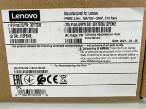 LENOVO 39Y7938 Power Cable 2.8 M 10A/100-250V C13 Coupler C20 Coupler - Picture 1 of 3